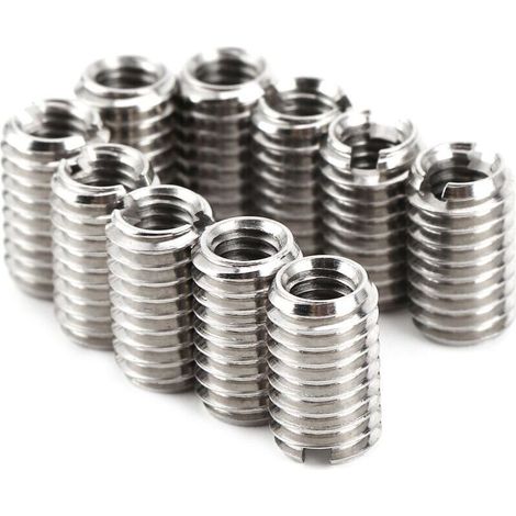 Insert de réparation de filetage femelle M4x0.7 mâle M6x1.0, écrou réducteur 303 en acier inoxydable pour ordinateurs, lampes, moules, équipement mécanique, 10 pièces (1/4)
