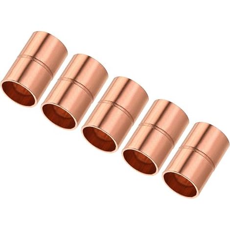 Straight Copper Coupling Fittings 3/8" ID Welding Gasket 5pcs (1/5)