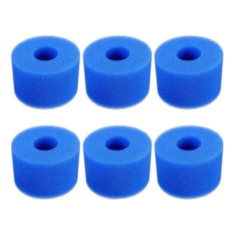 6 Stück Poolfilter, Schaumstoff-Filterpatrone, Schaumstoff für Poolfilter, wiederverwendbar und waschbar, Schaumstofffilter für Spa, Pool (1/5)