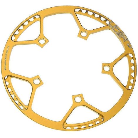 Plateaux 45, 47, 53, 56 et 58 dents, entraxe 130 mm, mono-vitesse, rouge (45 dents) et or (56 dents). (1/5)