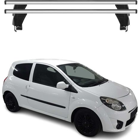 OMAC Dachträger Querträger Alu für Renault Twingo II 2007-2014 – Abschließbar – T-Nut – City-Crash-getestet – Max. 50 kg Silber (1/5)