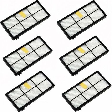 6-piece replacement filter accessory set for iRobot Roomba 800 900 Series 850 860 861 866 870 880 890 900 960 980 981 985 YMYNY