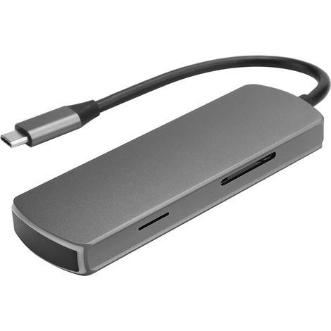 Station d'accueil 6 en 1 Vert foncé multifonctionnelle Adaptateur hub USB-C vers HDMI haute définition (1/5)