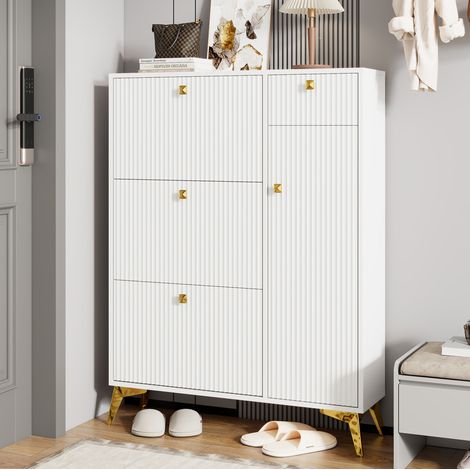 Scarpiera salvaspazio con 3 ribalte e cassetto OKMYHOME (1/5)