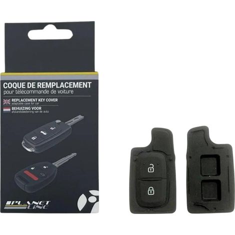 Boutons Caoutchouc Adaptables Pour Dacia- Renault 2 Boutons Cle Retractable