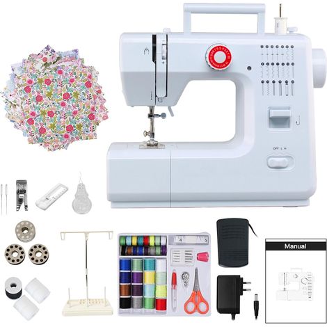 Machine à Coudre Électrique Portable Pour Débutants, Avec 20 Motifs De Points, 42 Kits De Couture, 25 Patchwork, Porte-Fil, Adaptée Aux Tissus, Vêtements, Voyages En Famille (1/5)