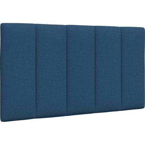 Kopfteil-Kissen "Hanko" Blau 80 cm Stoff