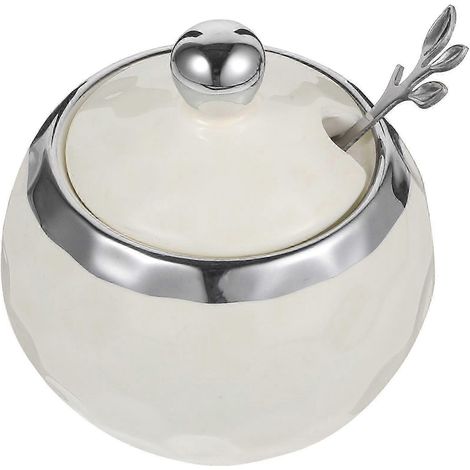 Sucrier en porcelaine 2025 avec couvercle et cuillère, pot à sucre multifonctionnel en céramique (1/5)