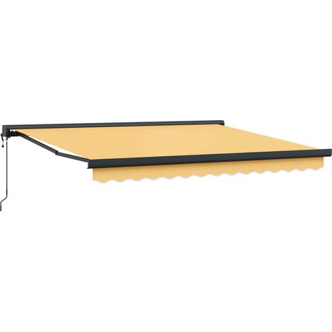 Maison Exclusive - Tenda retrattile Sabbia 350 x 250 cm Tessuto e Metallo (1/4)