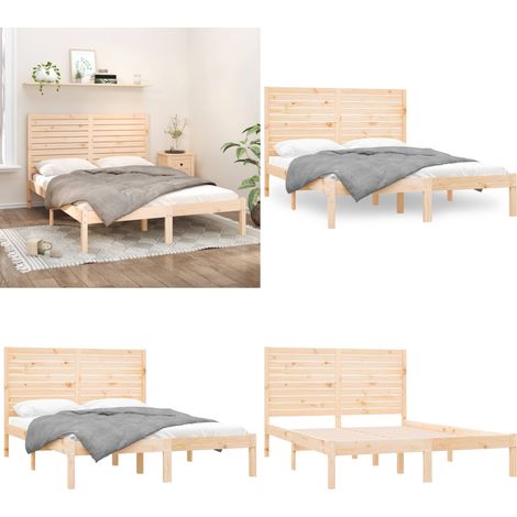 Giroletto in Legno Massello 150x200 cm King Size - Letto in legno - Testiera per letto