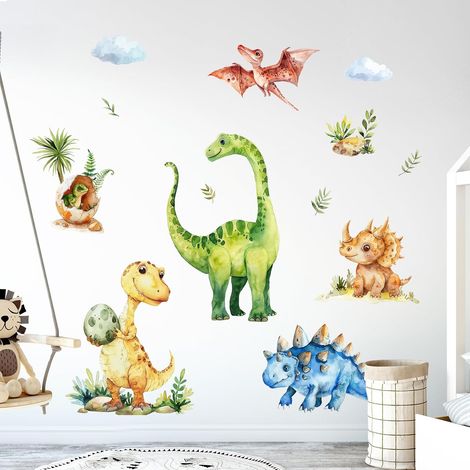 XXL Dinosaure Autocollant Mural Animal Dino Palmier Sticker Muraux (1/5)