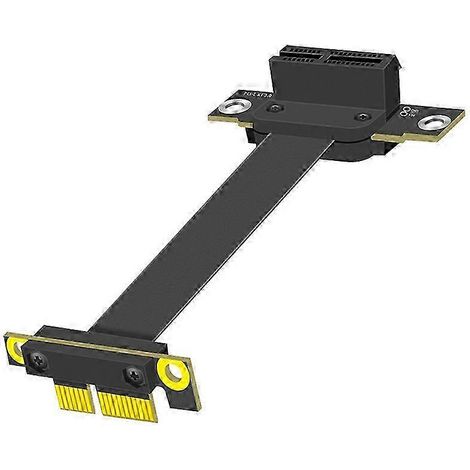 Câble d'extension PCIe 1X coudé à 90°, adaptateur mâle-femelle, 10 cm (1/5)