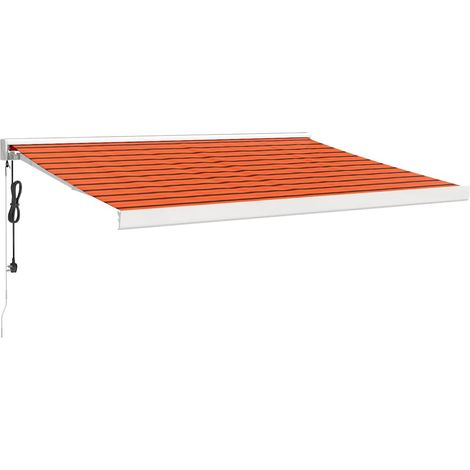 Maison Exclusive - Tenda Retrattile Arancione Marrone 3,5x2,5m Tessuto e Alluminio