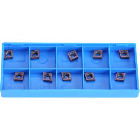 10pcs CNC Carbide Tips Inserts Blade Cutter Lathe Turning Tool With Box CCMT060204 VP15TF