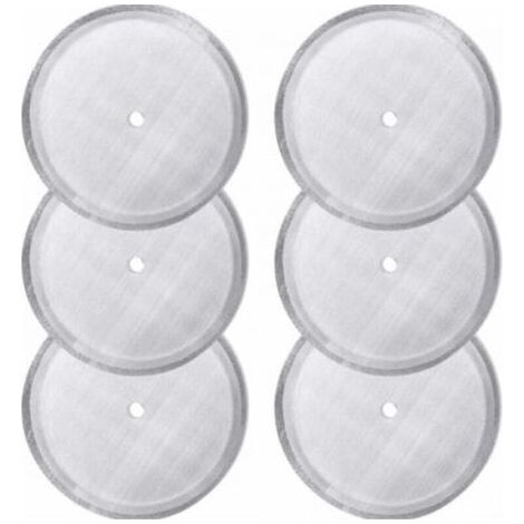 6 Pièces filtres à tamis de rechange pour presse française, filtres à mailles réutilisables en acier inoxydable pour cafetières à pression françaises universs de 1000 ml / 34 oz / 8 tasse (1/5)