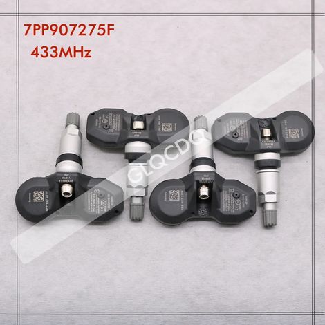 (4 pièces) 7PP907275F - Capteurs de pression des pneus compatibles avec Audi A4 Cabriolet (2001-2010) - 433 MHz - Références : 7PP907275F, 7PP 907 275F, 4D0907275B (1/4)