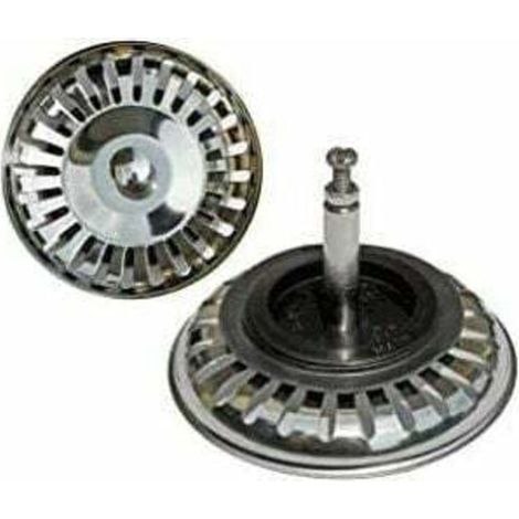 2PCS Bonde à panier universelle 8 cm Filtre à Évier de Cuisine en Acier Inoxydable Filtre Bouchon d'Évier à Double Couche Égouttoir Dévier pour Cuisine et Salle de Bain (1/4)