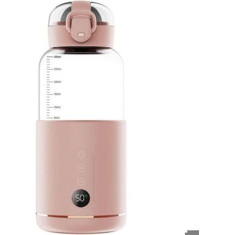 Tragbarer Wassererhitzer, tragbarer Wassererhitzer für Säuglingsnahrung, 300 ml Fassungsvermögen, kabelloser Flaschenwärmer für unterwegs. (1/4)
