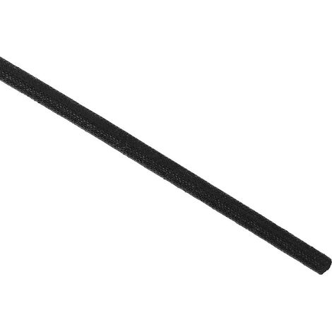 Gaine Isolation Tresse 33Pied-2mm Haute Température Silicone Fibre Verre Manchon Noir (1/5)