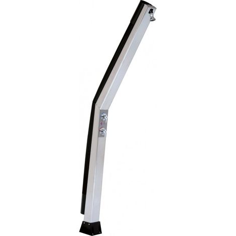Habitat Et Jardin – Douche solaire inox courbée 20 L – Hauteur 2,20 m – Mélangeur et pomme de douche orientable – Capteur solaire SOLTUB 40 kW/saison - INOX 20 L (1/4)
