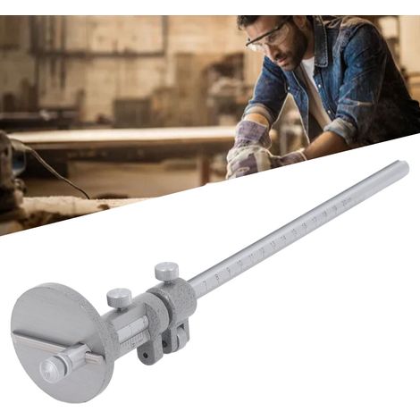 Outil de marquage pour le travail du bois (0-200 mm), outil de marquage à grande tête, outil de marquage pour plaques rondes en acier inoxydable (1/5)