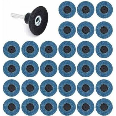 31 Pcs 2 Pouces 50mm Disques Abrasifs Disques Lamelles 40 Grit 60 Grit 80 Grit (1/4)