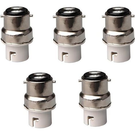 Lot de 5 adaptateurs d'ampoule B22 vers B15 / BA15D / B15D ou LED (1/3)