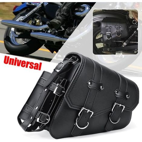 Sacoche de Selle Latérale en Cuir PU pour Harley Sportster XL883 XL1200 04-UP Droite (1/4)