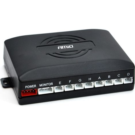 Unité de commande de capteur de stationnement 8 capteurs LED/avertisseur sonore amio-01573