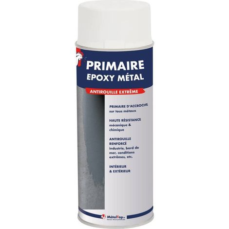 Primaire Epoxy Metal - 0.4 L - Bombe 400 mL - 9010 - Blanc pur - Metaltop (1/5)