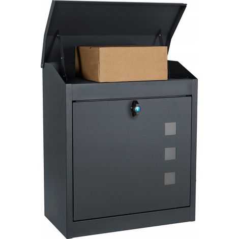 Paketbriefkasten - Wand - 43x24x52 cm - Stahl - Anthrazit