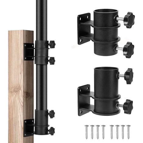 Support Parasol Terrasse, Fixation Réglable pour Balustrade, Idéal pour Balcon et Cour Support Plat (1/4)