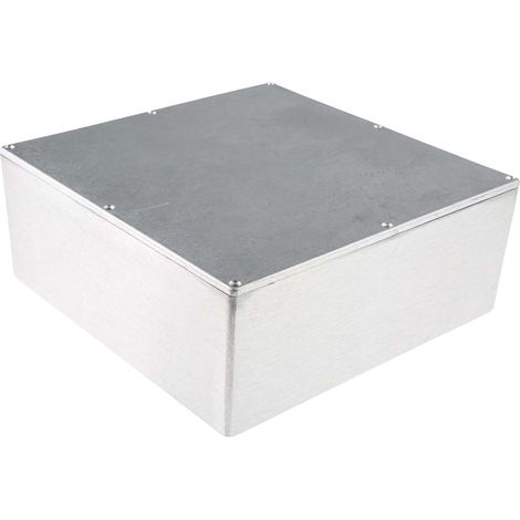 Boîtier RS PRO en Fonte d'aluminium, 250 x 250 x 100mm, Argent IP66, Blindé ( Prix pour 1 ) (1/3)