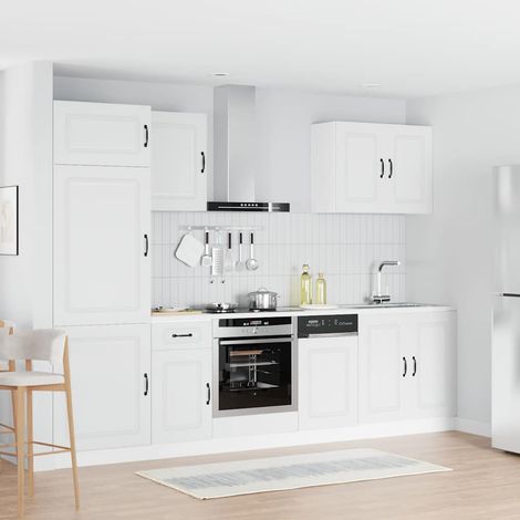 Ensemble de meubles de cuisine 7 pièces blanc en bois d’ingénierie - PANGIVO (1/5)