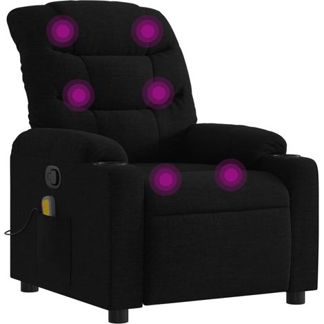 Maison Exclusive - Massagesessel Schwarz Stoff