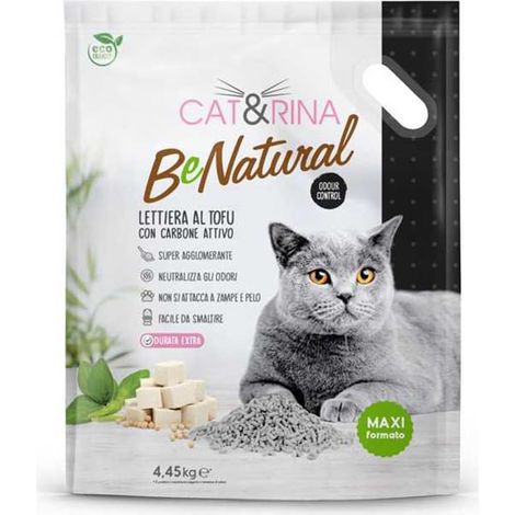 10 l de litière pour Chat au Tofu. Litière agglomérante végétale. Jusqu'à 60 Jours d'utilisation. Jetable dans Les Toilettes. Litière au Charbon Actif, Maxi Format (1/5)