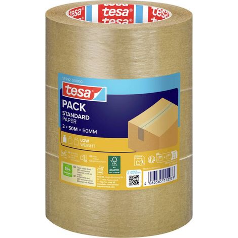 tesa STANDARD ecoLogo® 58292 Nastro da imballo Marrone (L x L) 50 m x 50 mm 3 pz. (1/4)
