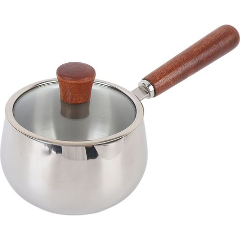 Casserole à lait multifonctionnelle antiadhésive en acier inoxydable 316 de 1000 ml pour soupe de nouilles, pour une personne. (1/5)