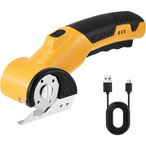 Electric Scissors, Cardboard Cutter, Cordless, 4 V Electric Cutting Machine, Wireless Electric Box Cutter for Paper, Cardboard, Carpet, Leather, Felt, Plastic (1/3)