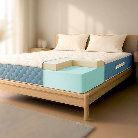 The White Stone Materasso Ortopedico 160 x 190 cm  Altezza 21 cm  Ergonomico e Traspirante  Made in Italy
