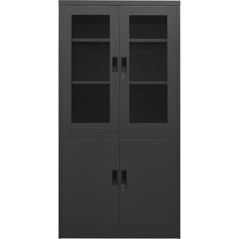 Maison Exclusive - Armadio per Ufficio Antracite 90x40x180 cm in Acciaio