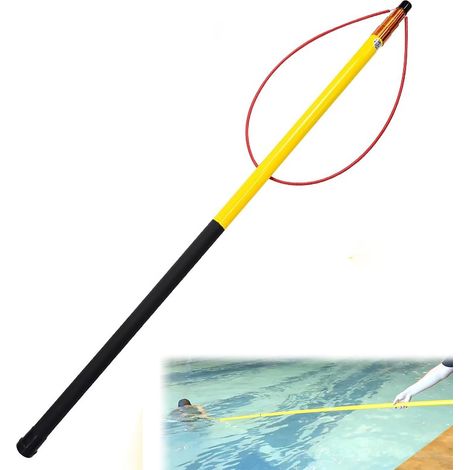 Crochet de Sécurité Secours pour Piscine Perche de piscine télescopique en fibre de verre de 4,5 m long - Crochet de sécurité réglable pour piscine (1/5)