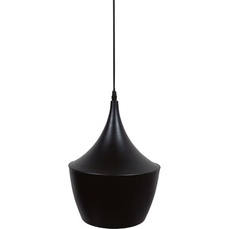 Hänge-Deckenleuchte der Serie "Gombe" E27 (maximal 40W 230V) IP20 Ø24cm schwarze Farbe