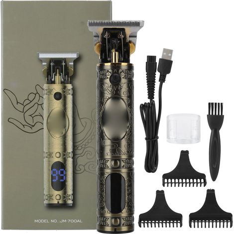 Tondeuse Cheveux Électrique Professionnelle avec Écran LCD et USB (Bronze) (1/5)