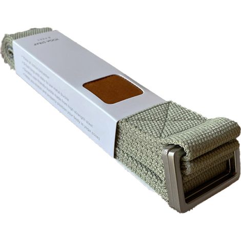 Sangle De Yoga - 250 Cm - Boucle Métallique Réglable - Coton Naturel - Pour Étirements Et Postures De Yoga - 1 Pièce (1/5)