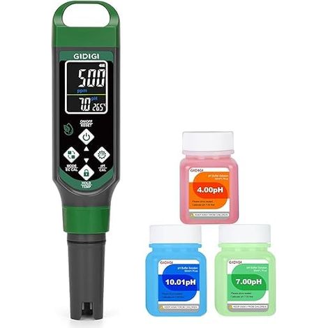 Testeur pH numérique testeur PPM eau testeur pH 4 en 1 écran couleur stylo tester qualité eau pH EC TDS temp hydroponie piscine eau potable (1/5)