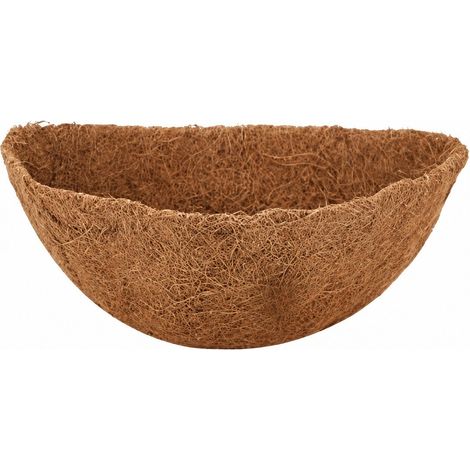 Doublure de panier suspendu en fibre de coco, demi-ronde, insert pour pot de fleurs d'intérieur et d'extérieur (1/5)