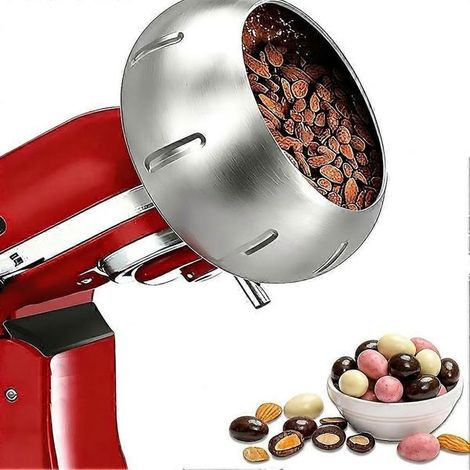 Accessoire pour enrober les noix de chocolat et autres confiseries, compatible avec les robots pâtissiers KitchenAid (4,5 et 5 pintes) et les robots à tête inclinable.