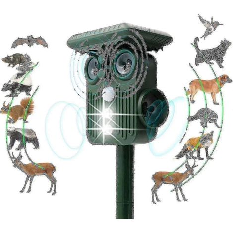 Répulsif solaire ultrasonique pour cerfs - 5 modes réglables - Éliminez les cerfs en 48 heures - Édition 527 (1/3)