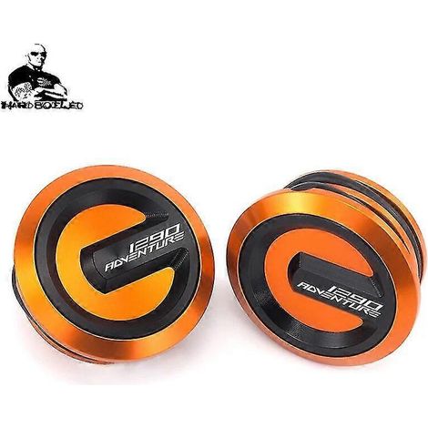 Für 1290 Super Duker, 1190, 1090, 1050, 1290 Adventure – 2022 Aluminium-Motorradrahmen-Lochabdeckungen, Stopfen, Dekorkappen – orange-schwarz 1290adv